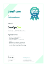 Thumbnail DevOpsCon 2019 Certificate