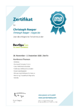 Thumbnail DevOpsCon 2020 Certificate